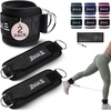 image:imageBAGAIL Ankle Straps for Cable Machines 2 Pack Double DRing Ankle Cuffs with Extra Thick Padding Adjustable Fit for Women amp Men Glute Kickbacks Hip Abductors amp Leg Curls Includes Mesh BagBlack