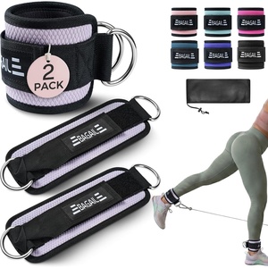 image:imageBAGAIL Ankle Straps for Cable Machines 2 Pack Double DRing Ankle Cuffs with Extra Thick Padding Adjustable Fit for Women amp Men Glute Kickbacks Hip Abductors amp Leg Curls Includes Mesh BagLilac