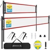 image:imageBAGAIL Outdoor Volleyball Net Set 20FT32FT Portable for Beach Backyard  Complete Kit with Carry Bag Ball amp Pump Integrated Scoring System AntiSag AllWeather Durability Easy 5min SetupRed
