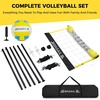 image:imageBAGAIL Outdoor Volleyball Net Set 20FT32FT Portable for Beach Backyard  Complete Kit with Carry Bag Ball amp Pump Integrated Scoring System AntiSag AllWeather Durability Easy 5min SetupYellow