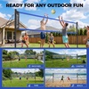 image:imageBAGAIL Outdoor Volleyball Net Set 20FT32FT Portable for Beach Backyard  Complete Kit with Carry Bag Ball amp Pump Integrated Scoring System AntiSag AllWeather Durability Easy 5min SetupBlue