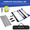 image:imageBAGAIL Outdoor Volleyball Net Set 20FT32FT Portable for Beach Backyard  Complete Kit with Carry Bag Ball amp Pump Integrated Scoring System AntiSag AllWeather Durability Easy 5min SetupBlue