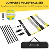 image:imageBAGAIL Outdoor Volleyball Net Set 20FT32FT Portable for Beach Backyard  Complete Kit with Carry Bag Ball amp Pump Integrated Scoring System AntiSag AllWeather Durability Easy 5min SetupYellow