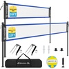 image:imageBAGAIL Outdoor Volleyball Net Set 20FT32FT Portable for Beach Backyard  Complete Kit with Carry Bag Ball amp Pump Integrated Scoring System AntiSag AllWeather Durability Easy 5min SetupBlue