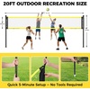 image:imageBAGAIL Outdoor Volleyball Net Set 20FT32FT Portable for Beach Backyard  Complete Kit with Carry Bag Ball amp Pump Integrated Scoring System AntiSag AllWeather Durability Easy 5min SetupYellow