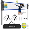 image:imageBAGAIL Outdoor Volleyball Net Set 20FT32FT Portable for Beach Backyard  Complete Kit with Carry Bag Ball amp Pump Integrated Scoring System AntiSag AllWeather Durability Easy 5min SetupBlue