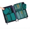 image:imageBAGAIL 8 Set Packing Cubes Luggage Packing Organizers for Travel AccessoriesWhite and Matcha StripeAqua Color