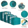 image:imageBAGAIL 8 Set Packing Cubes Luggage Packing Organizers for Travel AccessoriesWhite and Matcha StripeAqua Color