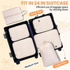 image:imageBAGAIL 8 Set Packing Cubes Luggage Packing Organizers for Travel AccessoriesWhite and Matcha StripeBeige