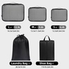 image:imageBAGAIL 8 Set Packing Cubes Luggage Packing Organizers for Travel AccessoriesWhite and Matcha StripeBlack