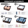 image:imageBAGAIL 8 Set Packing Cubes Luggage Packing Organizers for Travel AccessoriesWhite and Matcha StripeBlack Floral