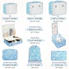 image:imageBAGAIL 8 Set Packing Cubes Luggage Packing Organizers for Travel AccessoriesWhite and Matcha StripeBlue paisley