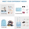 image:imageBAGAIL 8 Set Packing Cubes Luggage Packing Organizers for Travel AccessoriesWhite and Matcha StripeBlue paisley