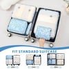 image:imageBAGAIL 8 Set Packing Cubes Luggage Packing Organizers for Travel AccessoriesWhite and Matcha StripeBlue paisley