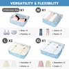 image:imageBAGAIL 8 Set Packing Cubes Luggage Packing Organizers for Travel AccessoriesWhite and Matcha StripeBlue paisley
