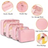 image:imageBAGAIL 8 Set Packing Cubes Luggage Packing Organizers for Travel AccessoriesWhite and Matcha StripeBlush Pink
