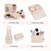 image:imageBAGAIL 8 Set Packing Cubes Luggage Packing Organizers for Travel AccessoriesWhite and Matcha StripeCream