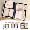 image:imageBAGAIL 8 Set Packing Cubes Luggage Packing Organizers for Travel AccessoriesWhite and Matcha StripeCream