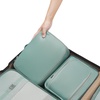 image:imageBAGAIL 8 Set Packing Cubes Luggage Packing Organizers for Travel AccessoriesWhite and Matcha StripeDusty Blue