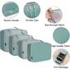 image:imageBAGAIL 8 Set Packing Cubes Luggage Packing Organizers for Travel AccessoriesWhite and Matcha StripeDusty Blue
