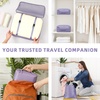 image:imageBAGAIL 8 Set Packing Cubes Luggage Packing Organizers for Travel AccessoriesWhite and Matcha StripeDusty Purple