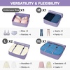 image:imageBAGAIL 8 Set Packing Cubes Luggage Packing Organizers for Travel AccessoriesWhite and Matcha StripeDusty Purple