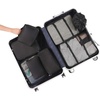 image:imageBAGAIL 8 Set Packing Cubes Luggage Packing Organizers for Travel AccessoriesWhite and Matcha StripeJet Black
