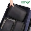 image:imageBAGAIL 8 Set Packing Cubes Luggage Packing Organizers for Travel AccessoriesWhite and Matcha StripeJet Black
