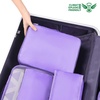 image:imageBAGAIL 8 Set Packing Cubes Luggage Packing Organizers for Travel AccessoriesWhite and Matcha StripeLight Purple