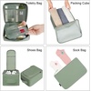 image:imageBAGAIL 8 Set Packing Cubes Luggage Packing Organizers for Travel AccessoriesWhite and Matcha StripeMatcha Green