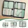 image:imageBAGAIL 8 Set Packing Cubes Luggage Packing Organizers for Travel AccessoriesWhite and Matcha StripeMatcha checkered