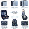 image:imageBAGAIL 8 Set Packing Cubes Luggage Packing Organizers for Travel AccessoriesWhite and Matcha StripeNavy Leaf