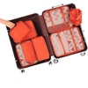 image:imageBAGAIL 8 Set Packing Cubes Luggage Packing Organizers for Travel AccessoriesWhite and Matcha StripeOrange
