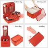 image:imageBAGAIL 8 Set Packing Cubes Luggage Packing Organizers for Travel AccessoriesWhite and Matcha StripeOrange