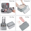 image:imageBAGAIL 8 Set Packing Cubes Luggage Packing Organizers for Travel AccessoriesWhite and Matcha StripePewter Color