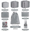 image:imageBAGAIL 8 Set Packing Cubes Luggage Packing Organizers for Travel AccessoriesWhite and Matcha StripePewter Color