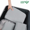 image:imageBAGAIL 8 Set Packing Cubes Luggage Packing Organizers for Travel AccessoriesWhite and Matcha StripePewter Color