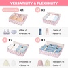 image:imageBAGAIL 8 Set Packing Cubes Luggage Packing Organizers for Travel AccessoriesWhite and Matcha StripePink Flamingo