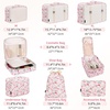 image:imageBAGAIL 8 Set Packing Cubes Luggage Packing Organizers for Travel AccessoriesWhite and Matcha StripePink Flamingo