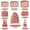 image:imageBAGAIL 8 Set Packing Cubes Luggage Packing Organizers for Travel AccessoriesWhite and Matcha StripePink Leopard