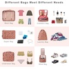 image:imageBAGAIL 8 Set Packing Cubes Luggage Packing Organizers for Travel AccessoriesWhite and Matcha StripePink Leopard