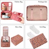 image:imageBAGAIL 8 Set Packing Cubes Luggage Packing Organizers for Travel AccessoriesWhite and Matcha StripePink Leopard
