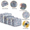 image:imageBAGAIL 8 Set Packing Cubes Luggage Packing Organizers for Travel AccessoriesWhite and Matcha StripeRed Flamingo