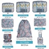 image:imageBAGAIL 8 Set Packing Cubes Luggage Packing Organizers for Travel AccessoriesWhite and Matcha StripeRed Flamingo