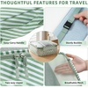 image:imageBAGAIL 8 Set Packing Cubes Luggage Packing Organizers for Travel AccessoriesWhite and Matcha StripeWhite and Matcha Stripe