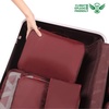 image:imageBAGAIL 8 Set Packing Cubes Luggage Packing Organizers for Travel AccessoriesWhite and Matcha StripeWine Red