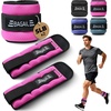 image:imageBAGAIL Ankle Wrist Weights for Women amp Men Set of 2 Available in 0512345 lb Each Wearable Leg Arm Weights with Sleek Design amp Secure Fit for Walking Running Pilates Home FitnessPink