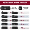 image:imageBAGAIL Ankle Wrist Weights for Women amp Men Set of 2 Available in 0512345 lb Each Wearable Leg Arm Weights with Sleek Design amp Secure Fit for Walking Running Pilates Home FitnessBlack
