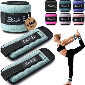 image:imageBAGAIL Ankle Wrist Weights for Women amp Men Set of 2 Available in 0512345 lb Each Wearable Leg Arm Weights with Sleek Design amp Secure Fit for Walking Running Pilates Home FitnessLight Blue