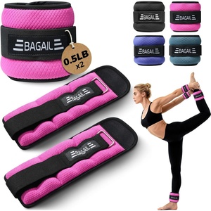 image:imageBAGAIL Ankle Wrist Weights for Women amp Men Set of 2 Available in 0512345 lb Each Wearable Leg Arm Weights with Sleek Design amp Secure Fit for Walking Running Pilates Home FitnessPink